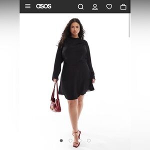 ASOS Design Black Long Sleeve Dress